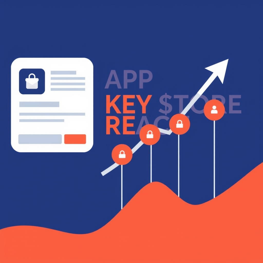 Abstract editorial illustration for A practical App Store keyword research workflow